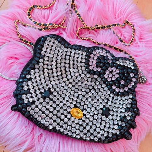 Kitty glitzer crossbody clutch - glitzer,